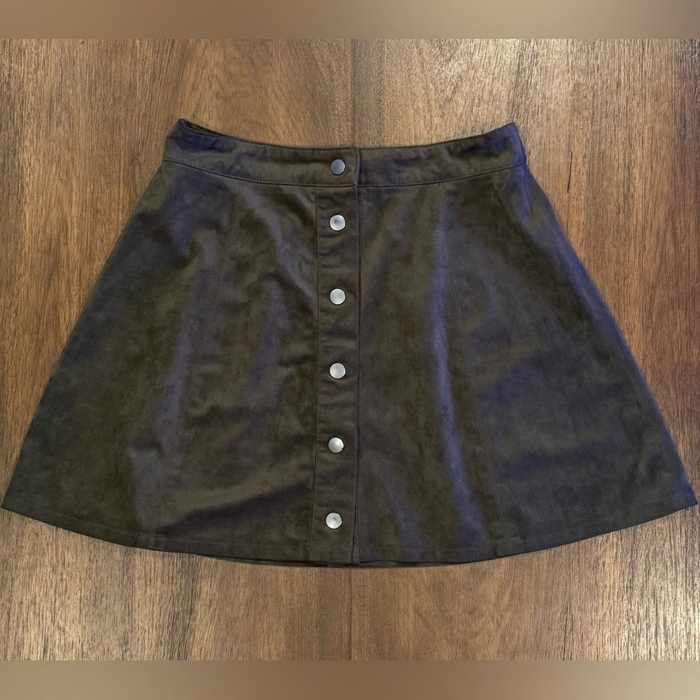Forever 21 Forest Green A-Line Mini Skirt